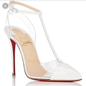christian Louboutin nosy pvc white eu 39 cl red